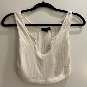 White cropped tank top